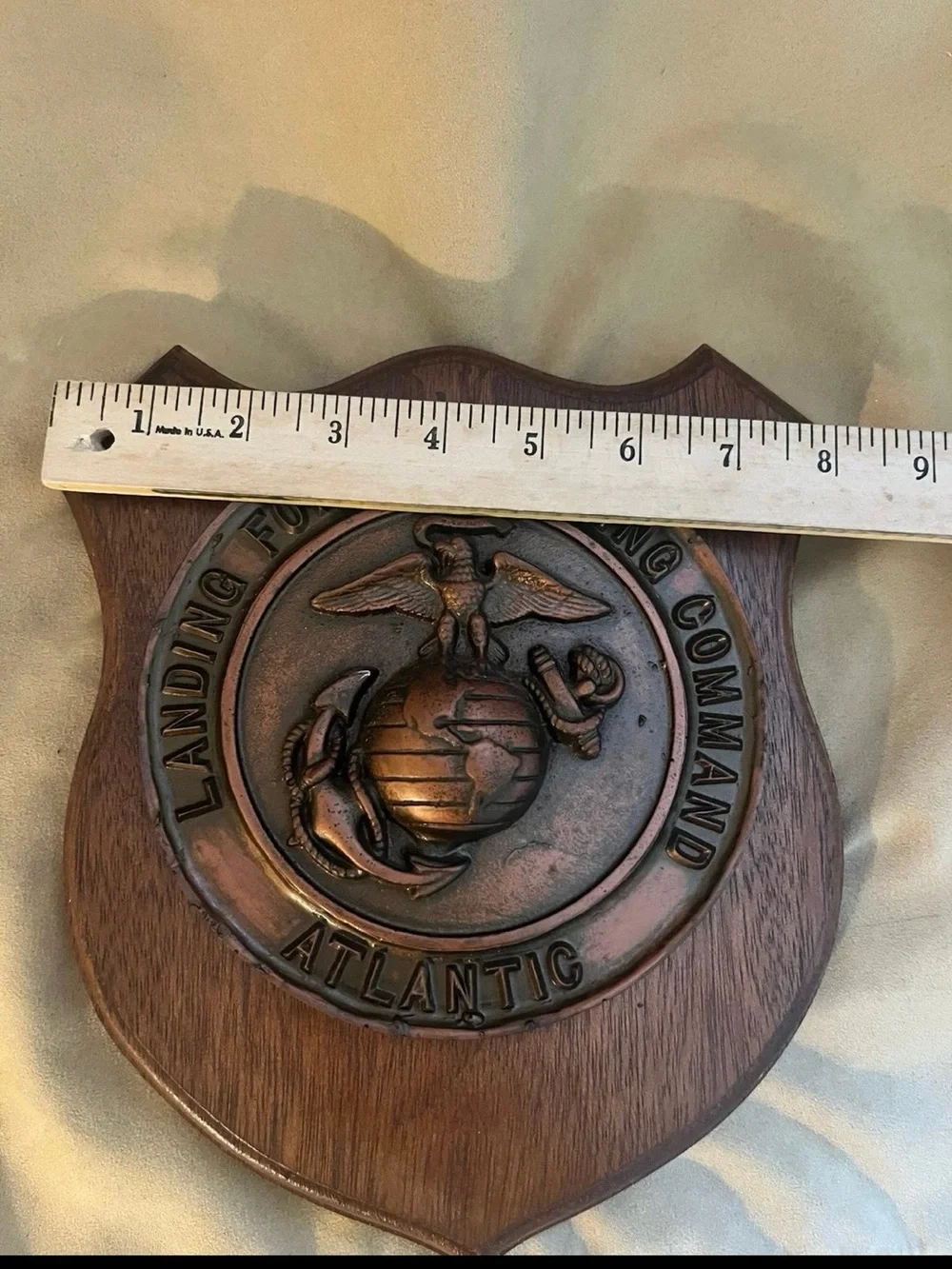 Vintage Marine Corps Atlantic Force Command Training Plaque